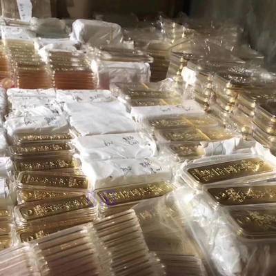 定制镀金条摆件 24K金电镀工艺，招财家居饰品，尊享个性定制